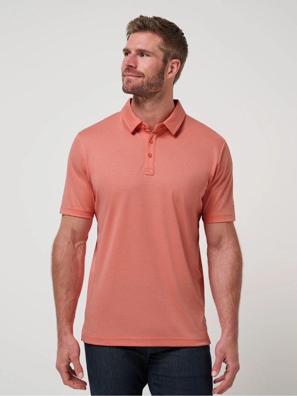 TravisMathew On Our Way Polo Shirt in Terra Cotta